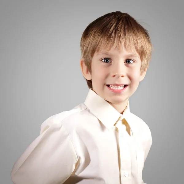 Jongen weinig emotionele aantrekkelijke verzameling maken gezichten — Stockfoto