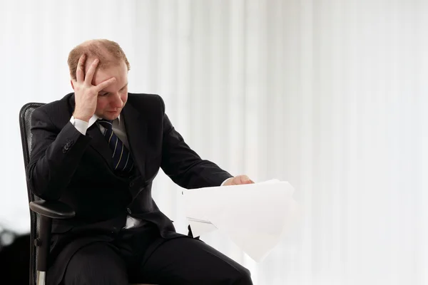 Businessman tired depressed — Stock Photo, Image