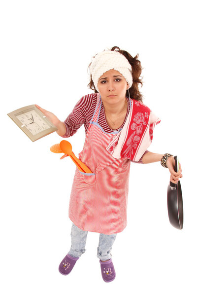 Woman tired housewife
