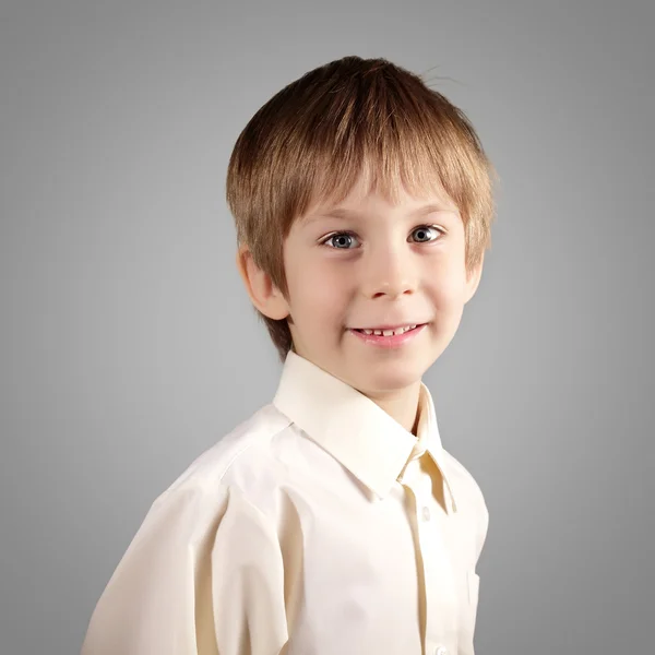 Jongen weinig emotionele aantrekkelijke verzameling maken gezichten — Stockfoto