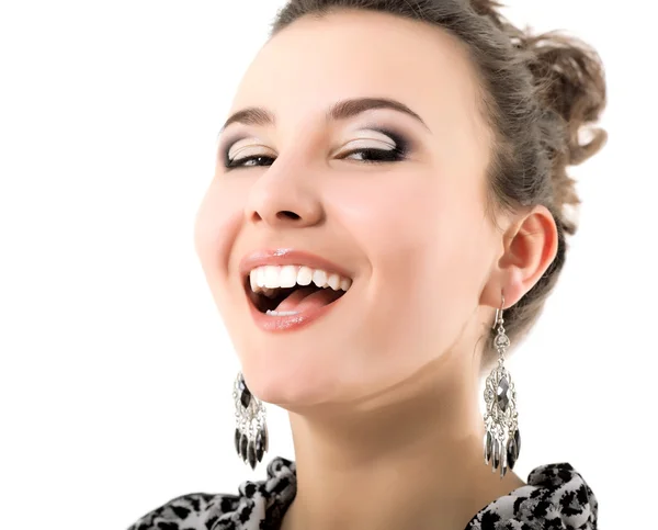 Happy smiling beautiful young woman — Stock Photo, Image