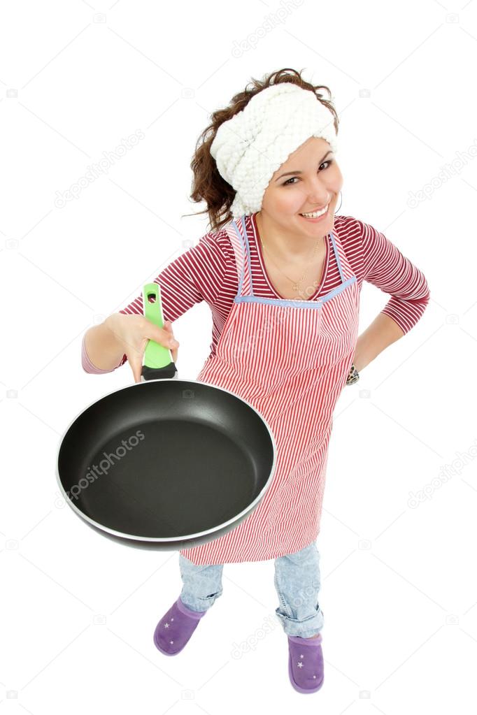 Woman happy housewife