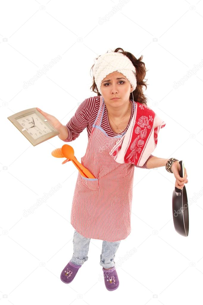 Woman tired housewife