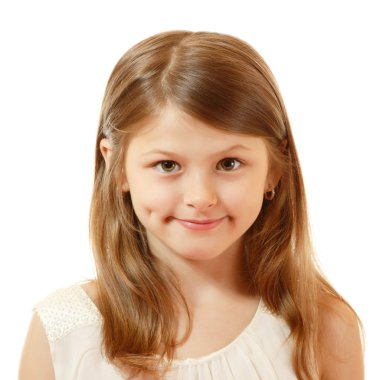 Şirin gülümseyen küçük kız