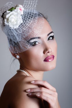 güzel kadın retro glamour Güzellik Portresi