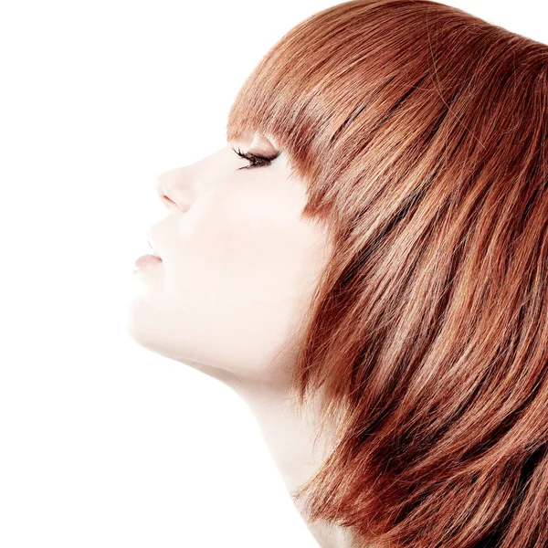 Profile of young beautiful redheaded teen girl — Stock Photo, Image