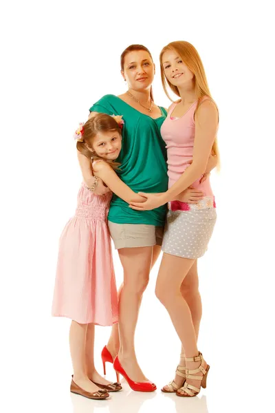 Madre con dos hijas — Foto de Stock