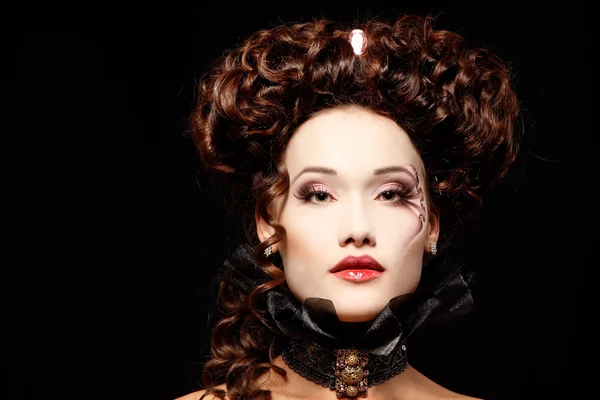 Жінка красива Хеллоуїн вампір аристократ — стокове фото