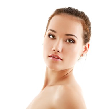 Kameraya bakarak neşeli kadın