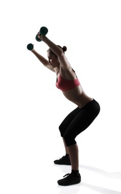 dillstaedtdambıl ile çömelme yapıyor kadın