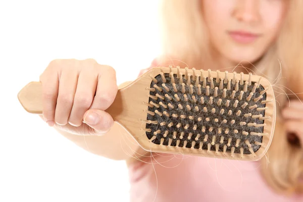 Vrouwen met haar broblem — Stockfoto