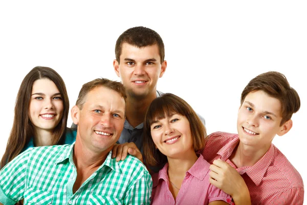 Happy big caucasian family — Stock Photo, Image