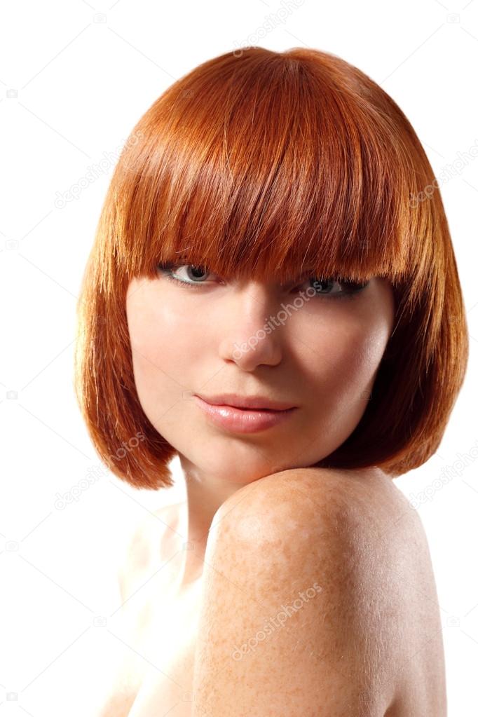 Young beautiful redheaded girl