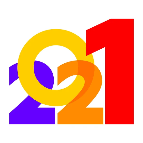 Logotipo Conceitual Feliz Bem Sucedido Ano Novo 2021 Férias Sazonais — Fotografia de Stock