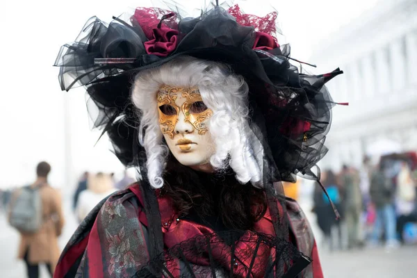 Colorful Carnival Beautiful Masks Traditional Festival Venice Italy — Stock Photo, Image