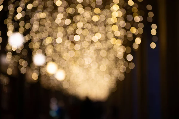 Prachtig Decor Met Verlichting Straten Van Venetië Kerstavond Wazige Vakantie — Stockfoto
