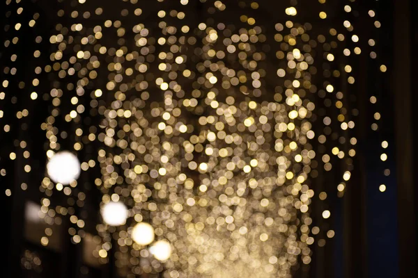 圣诞前夕威尼斯街道上装饰华丽 灯火通明 模糊了假日夜的抽象背景 — 图库照片
