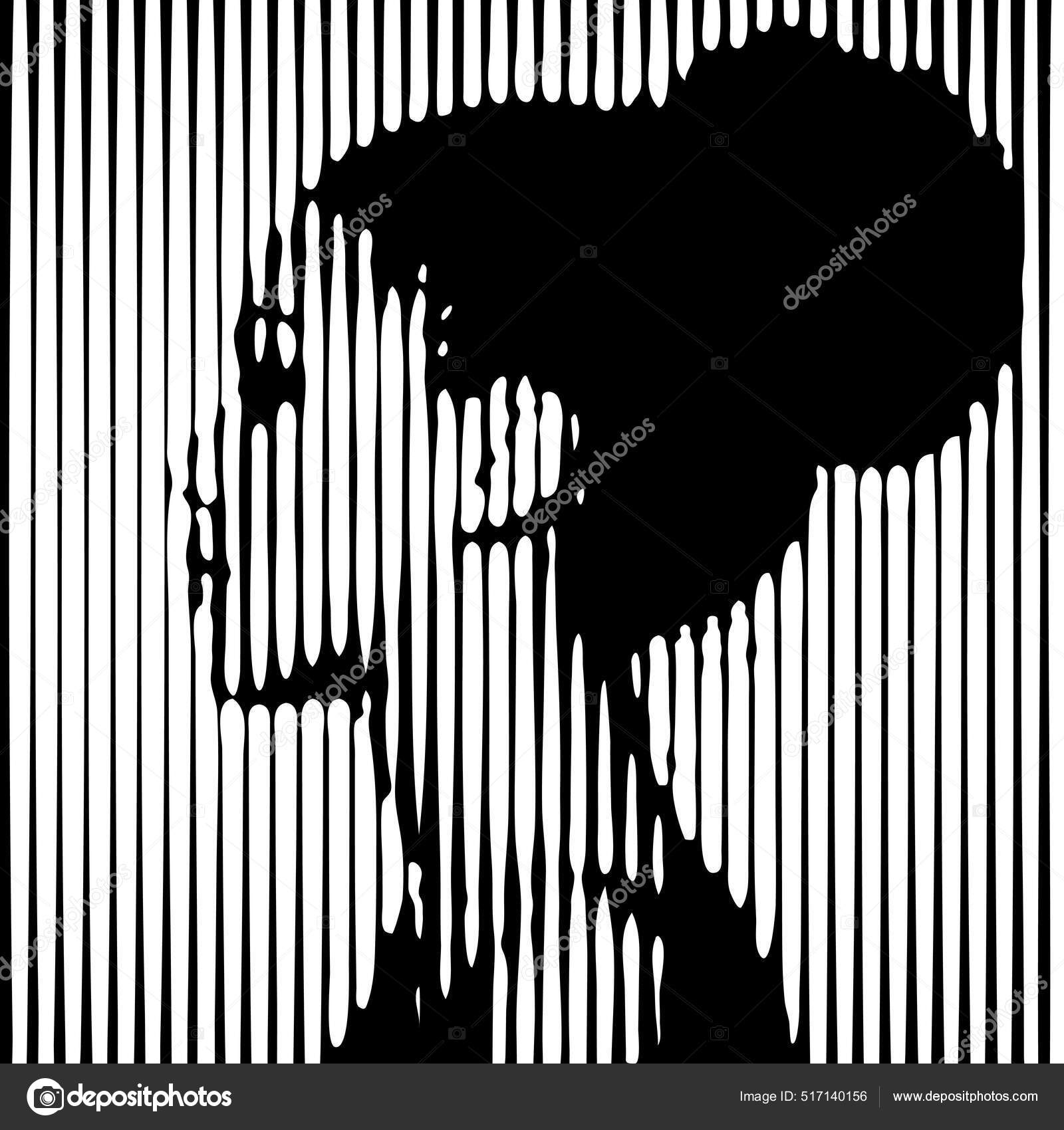 Graphic Portrait Young Beautiful African American Woman Profile Makes ...