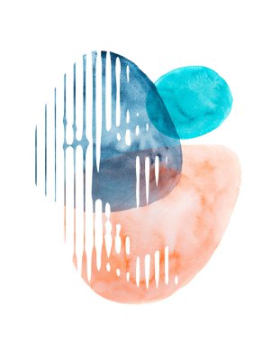 Genç güzel bir kadının sanat portresi, grafik ve suluboya. Modern soyut biçim duvar iç tasarımı, iniş sayfası, web sitesi, afiş, poster, olay, kapaklar için çok kullanışlıdır. 