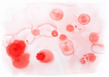 Kırmızı suluboya resim, sanatsal soyut arkaplan, güzel tasarım unsuru