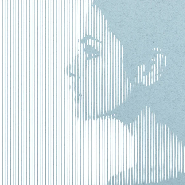 Portret Artystyczny Młodej Pięknej Kobiety Graficzny Nowoczesny Abstrakcyjny Styl Jest — Zdjęcie stockowe