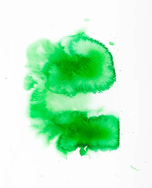 Pintura Aquarela Verde Fundo Abstrato Artístico Belo Elemento Design — Fotografia de Stock