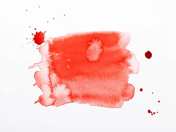红色水彩画 艺术抽象背景 美丽的设计元素 — 图库照片