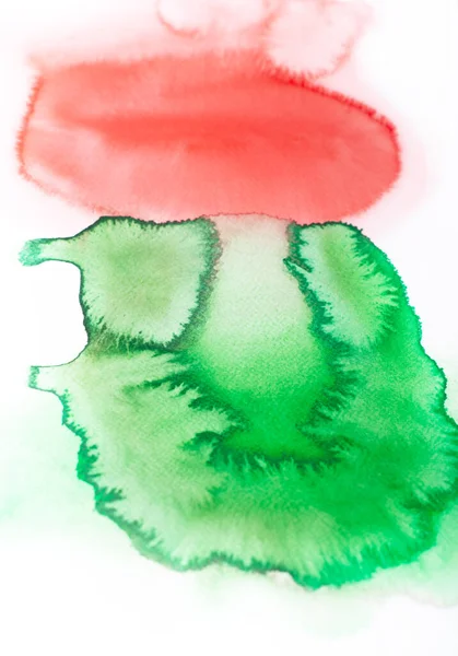 Зеленый Красный Акварель Художественный Абстрактный Фон Красивый Элемент Дизайна — стоковое фото