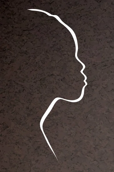 Африканская Американка Профиль Бумажном Фоне Векторная Иллюстрация Женское Лицо — стоковое фото