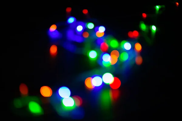 Noel Işıklarıyla Güzel Dekor Bulanık Tatil Gecesi Soyut Arka Plan — Stok fotoğraf