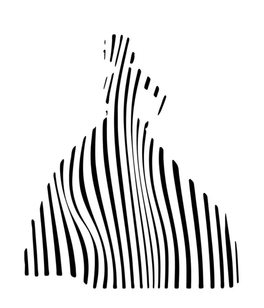 Grafický Portrét Módní Ženy Šatech Tvoří Černobílé Čáry Moderní Abstraktní — Stockový vektor
