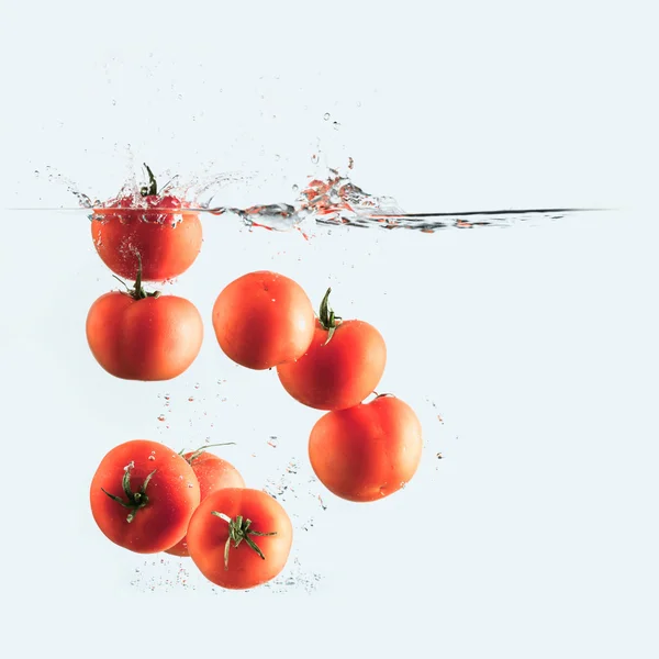 Salpicos de tomates — Fotografia de Stock