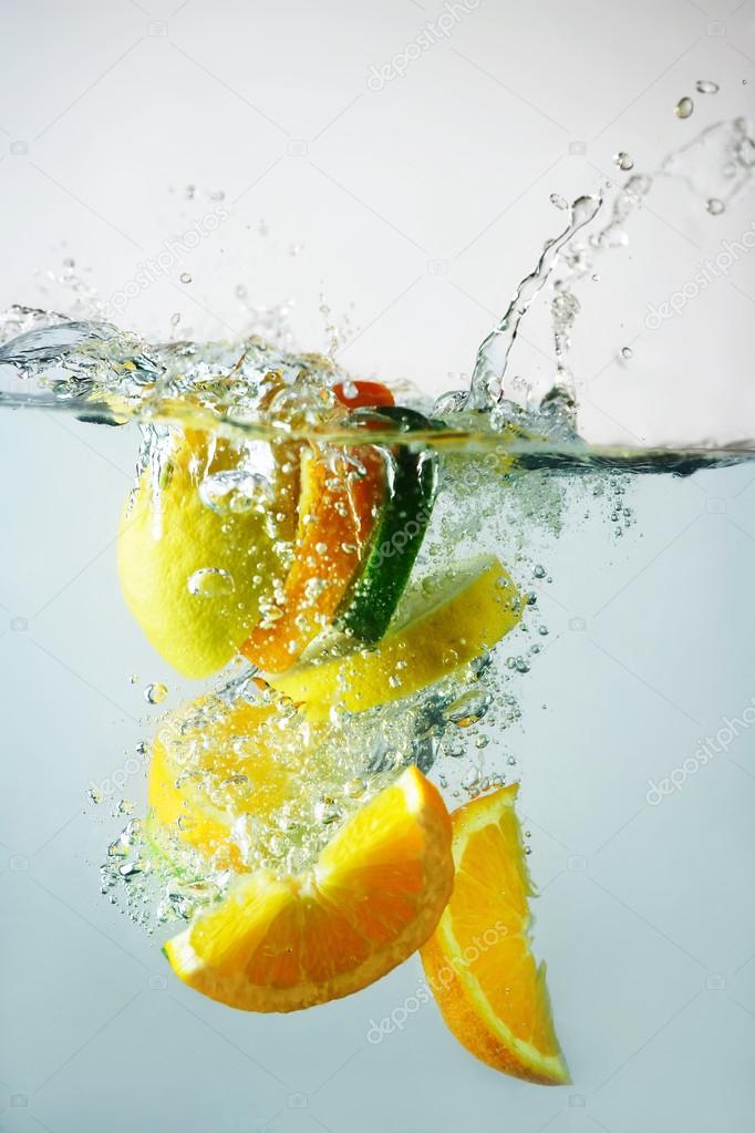 Lime, orange and lemon splash