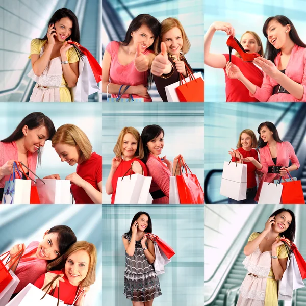 Dos mujeres de compras — Foto de Stock