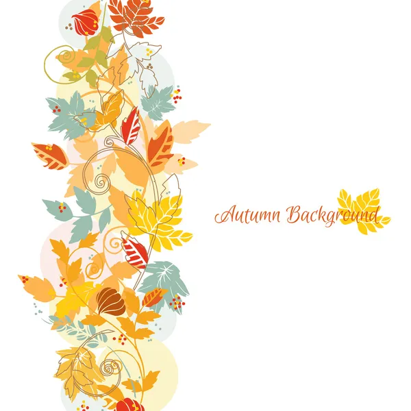 Autumn Leaves Background - para álbumes de recortes y diseño - en vector — Archivo Imágenes Vectoriales