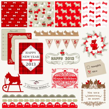 Download Christmas Dog Free Vector Eps Cdr Ai Svg Vector Illustration Graphic Art