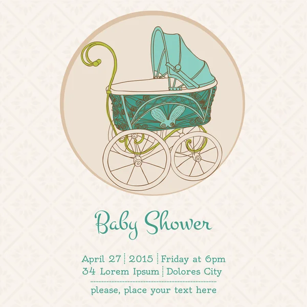 Baby Shower или карта прибытия с местом для вашего текста в векторе — стоковый вектор