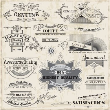 vector set: kaligrafik tasarım öğeleri ve sayfa dekorasyon, vi