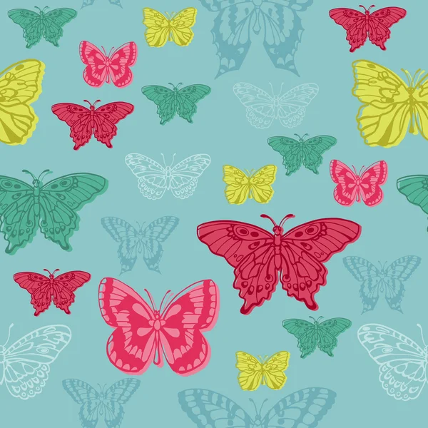 Fondo colorido con mariposas - para scrapbooking o desig — Vector de stock