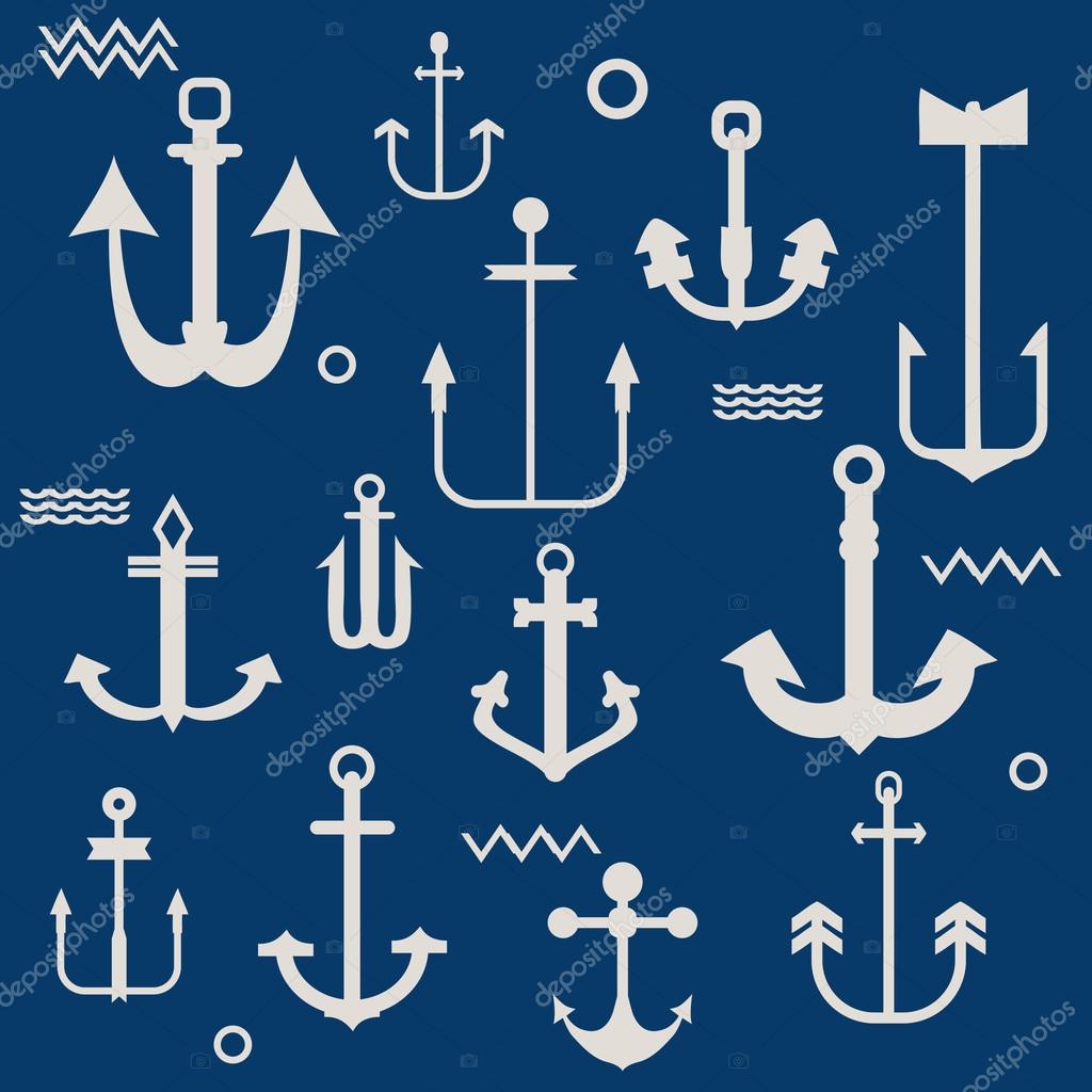 Various Anchor Collection - for your logo, design, scrapbook - in vector