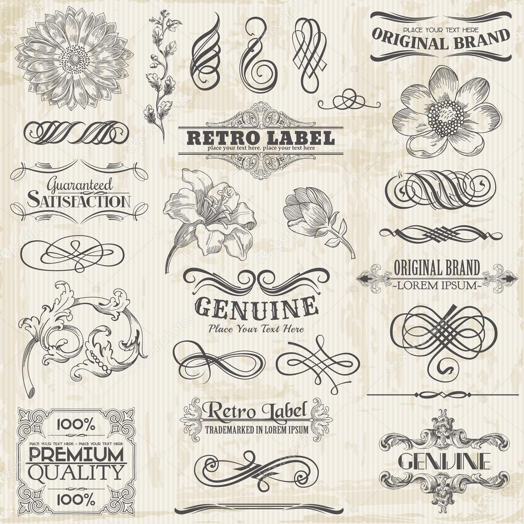 Vector Set: Calligraphic Design Elements and Page Decoration, Vi