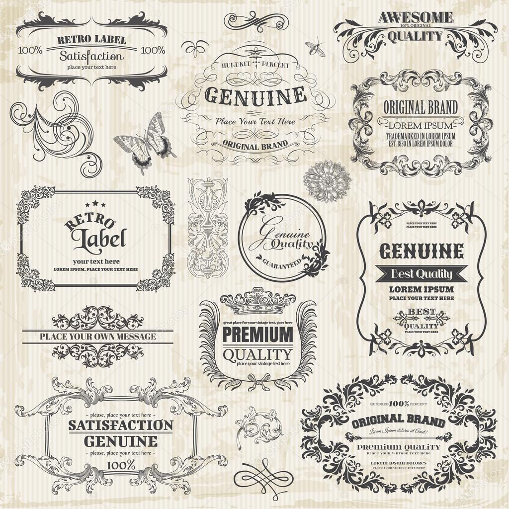 Vector Set: Calligraphic Design Elements and Page Decoration, Vi