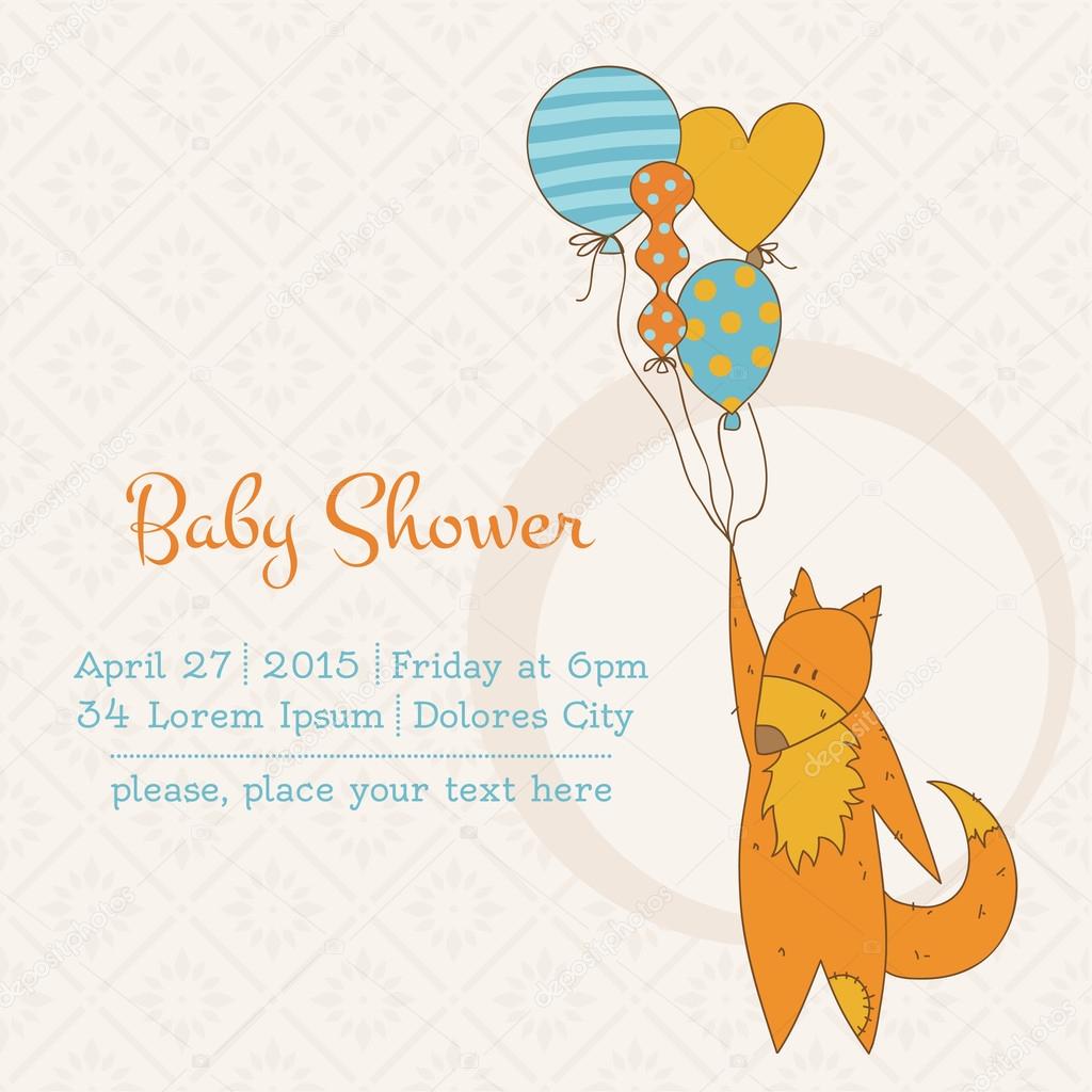 Baby Girl Shower or Arrival Card with Place for your text in vec