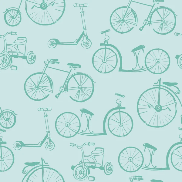 Babyfahrrad Hintergrund - für Design und Sammelalbum - im Vektor — Stockvektor