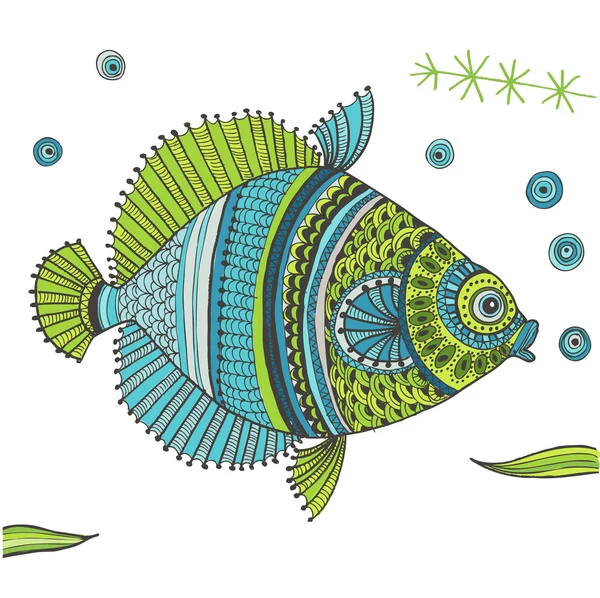 熱帯魚の背景 - ベクトル — ストックベクタ