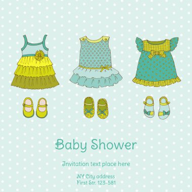 Bebek duş kartı ile salyangoz - metin için yer ile