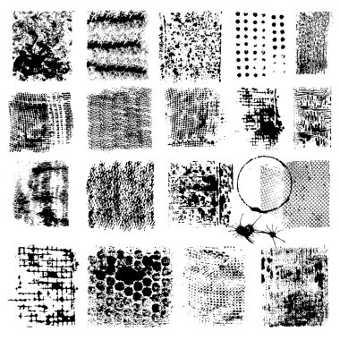 Grunge Dokuları - tasarım veya albüm için - vektör kümesi
