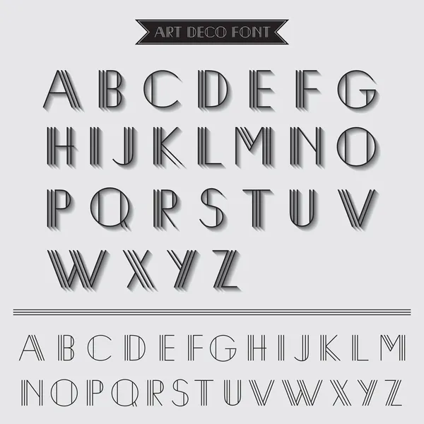 Art Deco Type Font, Tipografia Vintage - no vetor EPS10 — Vetor de Stock