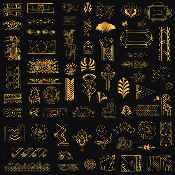 Винтажные рамки в стиле ар-деко и элементы дизайна - ручная работа
