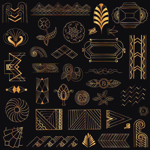 Винтажные рамки в стиле ар-деко и элементы дизайна - ручная работа
